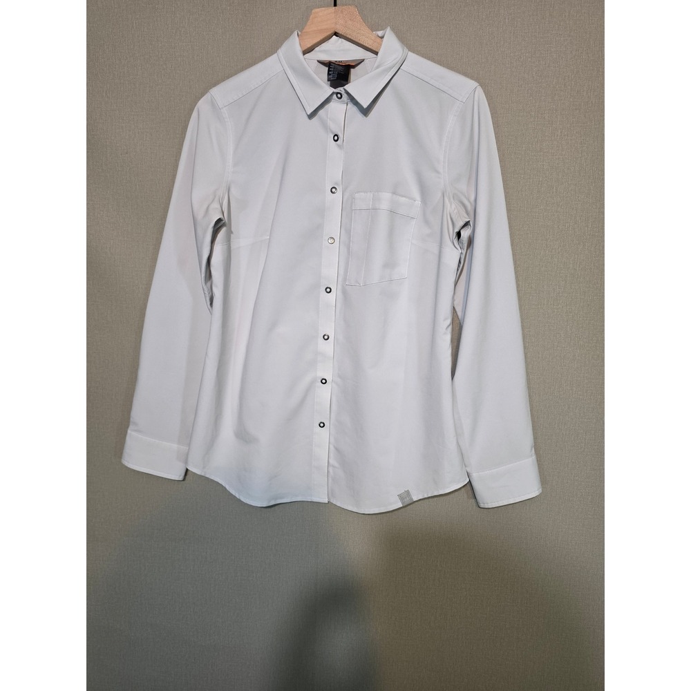 5.11 Tactical Mens Long Sleeve Snap Front Button Down Shirt Light Grey Size M